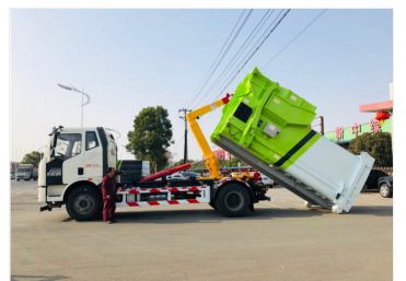 中洁牌XZL5255ZXX6东风天龙勾臂式垃圾车